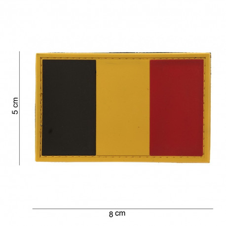 Patch drapeau BELGE en PVC avec velcro