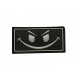 Patch smiley en PVC avec velcro noir