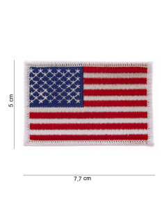 USA flag patch on white edge without velcro ACM Patchs & ID