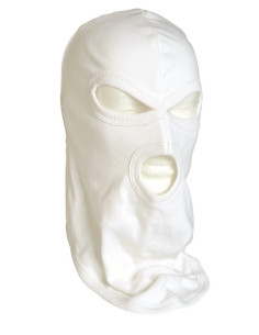 Cagoule balaclava blanche 3 trous