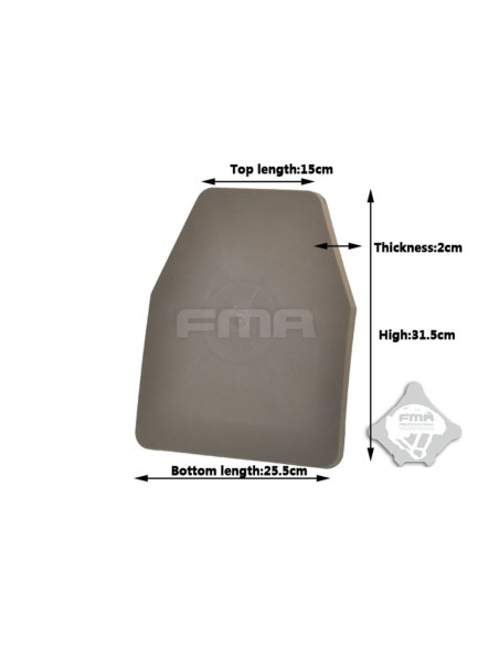 Plaque SAPI balistique dark earth FMA Gilets Tactiques et harnais