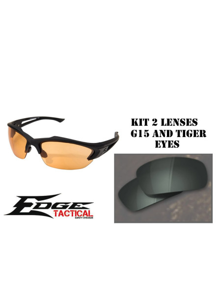 Lunettes Acid Gambit en kit de 2 verres jaune et noir Edge Tactical Protection occulaire