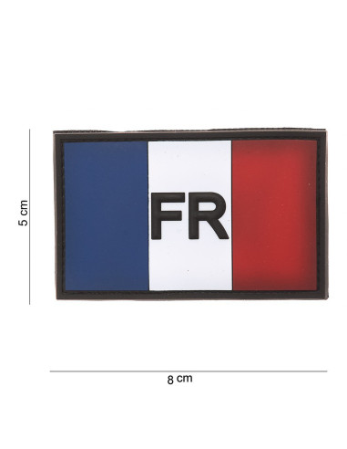 Patch PVC drapeau de la France + lettres FR