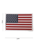 Patch PVC drapeau USA à bord blanc