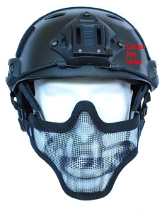 Face protection mask version 1 in Skull Black Impact Arms Facial protection