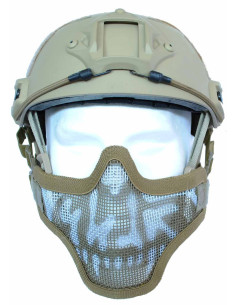 Masque de protection faciale version 1 en Skull Tan Impact Arms Protection faciale