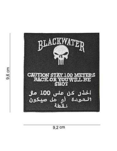 Airsoft-GunPatch Blackwater 100 mtr avec velcroACMPatchs & ID12775