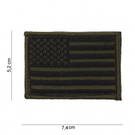 Patch tissus drapeau USA Vert olive