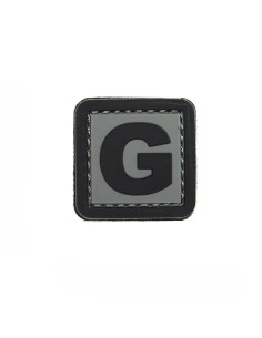 Patch PVC identification with velcro letter G Grey/black ACM Patchs & ID