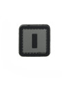 Airsoft-GunPatch PVC d'identification avec velcro lettre I Gris/noirACMPatchs & ID12799