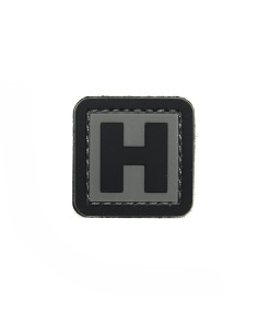 Patch PVC identification with velcro letter H Grey/black ACM Patchs & ID