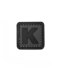 Patch PVC identification with velcro letter K Grey/black ACM Patchs & ID