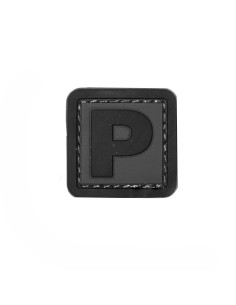 Patch PVC d'identification avec velcro lettre P Gris/noir ACM Patchs & ID