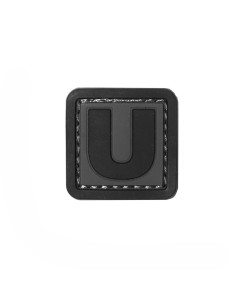 Patch PVC identification with velcro letter U Grey/black ACM Patchs & ID