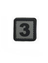 Airsoft-GunPatch PVC d'identification avec velcro chiffre 3 Gris/noirACMPatchs & ID12823
