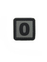 Airsoft-GunPatch PVC d'identification avec velcro chiffre 0 Gris/noirACMPatchs & ID12828