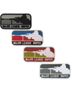 Patch PVC avec velcro Major league Sniper en divers couleurs