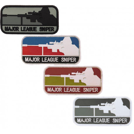 Patch PVC avec velcro Major league Sniper en divers couleurs