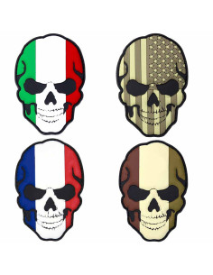 Patch PVC avec velcro Skull en divers couleurs ACM Patchs & ID