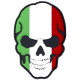 Patch PVC avec velcro Skull drapeau italien