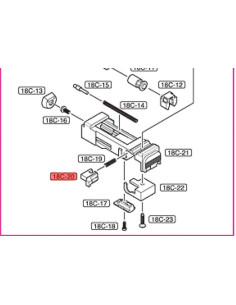 Selecteur interne pour Glock 18C Tokyo Marui