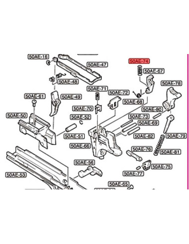 Airsoft-GunRessort torsion pour Desert Eagle Tokyo MaruiTokyo Marui Pièces Desert Eagle 12912