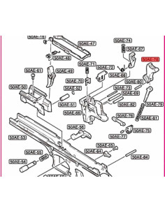 Ressort du nocker pour Desert Eagle Tokyo Marui Tokyo Marui  Pièces Desert Eagle