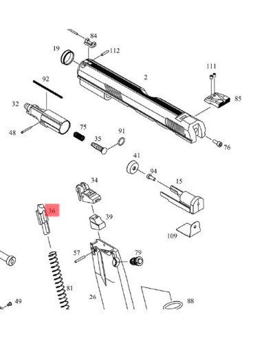 Lèvre du chargeur gaz pour CZ P-09