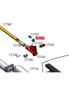 Internal pusher of the hop up chamber on the EVO3 scorpion ActionSportGames Original parts ASG