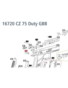 Maintien de chargeur CZ75 P-07 Duty GBB ActionSportGames Pièces d'origine ASG