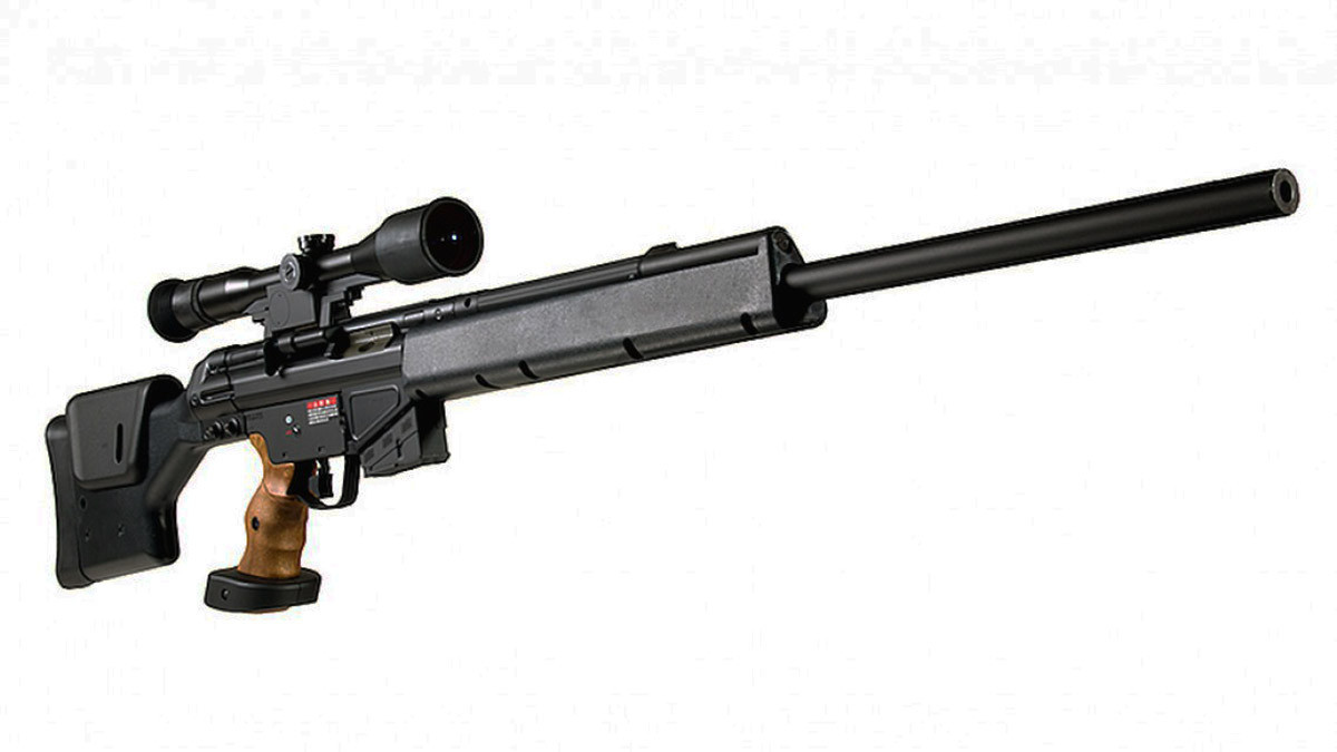 Psg1 Gun : Marui PSG1 Airsoft Gun AEG Sniper rifle - Airsoft Shop - However, the bipod can be used as a handguard when not in use. - Rocco Santa
