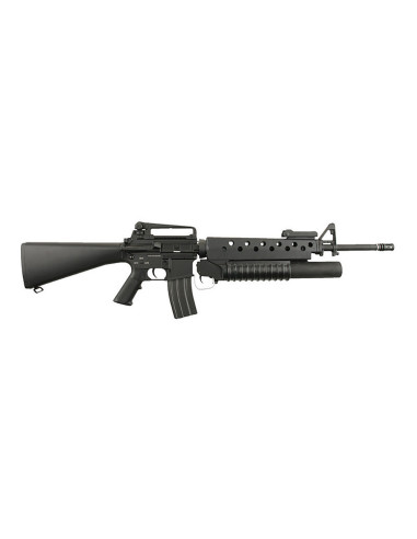 Réplique d'assaut M16A3 avec M203 AEG Noir ECEC Système E&C AEG / AEP