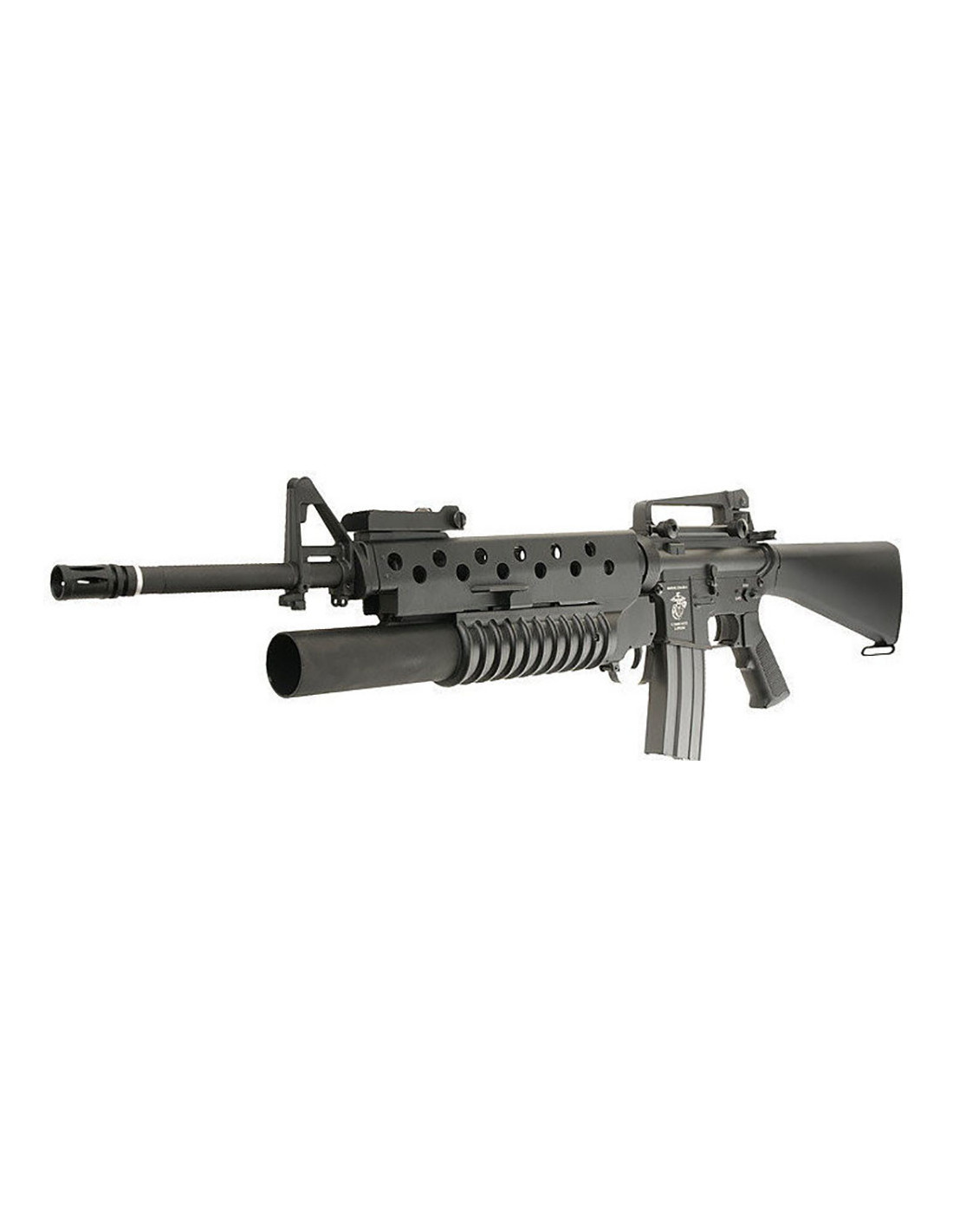 Assault rifle M16A3 with M203 AEG black ECEC System pic 3.