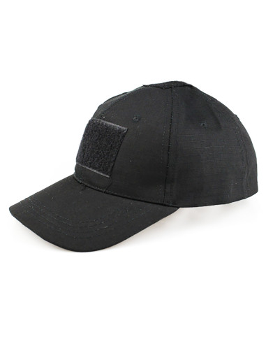 Baseball cap with velcro in Black