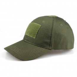 Baseball cap with velcro in Olive Drab