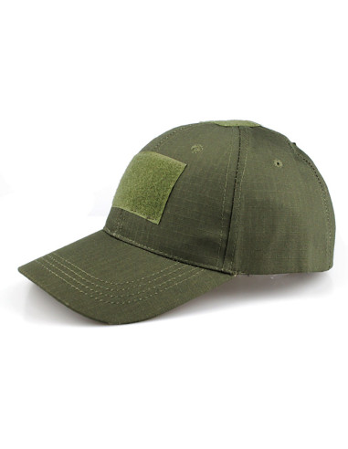 Baseball cap with velcro in Olive Drab