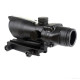 Red dot ACOG type with green optical fiber in black color pic 3
