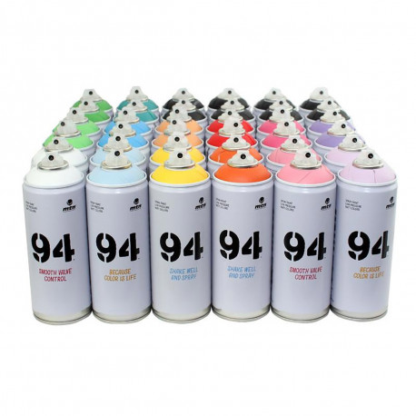 Bombe de peinture Spray Montana MTN 94 en divers couleurs