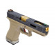 WE Glock 17 T6 Tan/Black/Gold pic 2
