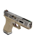 WE Glock 17 T8 Argent/Tan vue 2