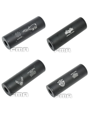 Silencieux aluminium CW et CCW de 107mm Noir FMA Silencieux