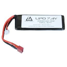 Batterie Lipo 7,4V 2200Mah 20C type mini avec T Dean