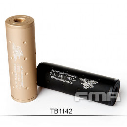 Aluminium Silencer Navy Force Black or Tan of 107mm in 14mm CW and CCW