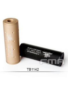 Aluminium Silencer Navy Force Black or Tan of 107mm in 14mm CW and CCW