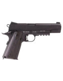 Pistolet GBB Colt 1911 Rail gun Co2 Noir mat vue 2