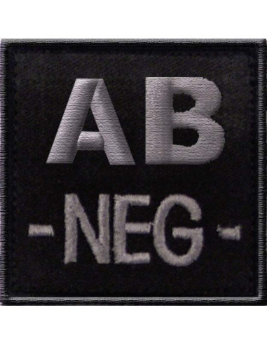 Airsoft-GunPatch velcro de groupe sanguin tissu noirTOE ConceptPatchs & ID2596