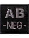Airsoft-GunPatch velcro de groupe sanguin tissu noirTOE ConceptPatchs & ID2596