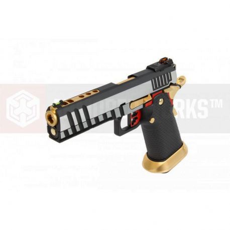 AW GBB HX2001 Black/Gold/Silver/Red full slide vue 1