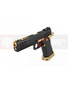 AW GBB HX2002 Black/Gold/Red full slide vue 1