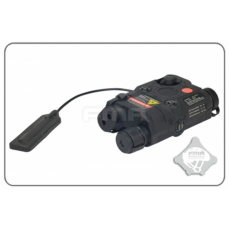 Boitier AN/PEQ-15 LED+Laser rouge et filtre IR en noir vue 1